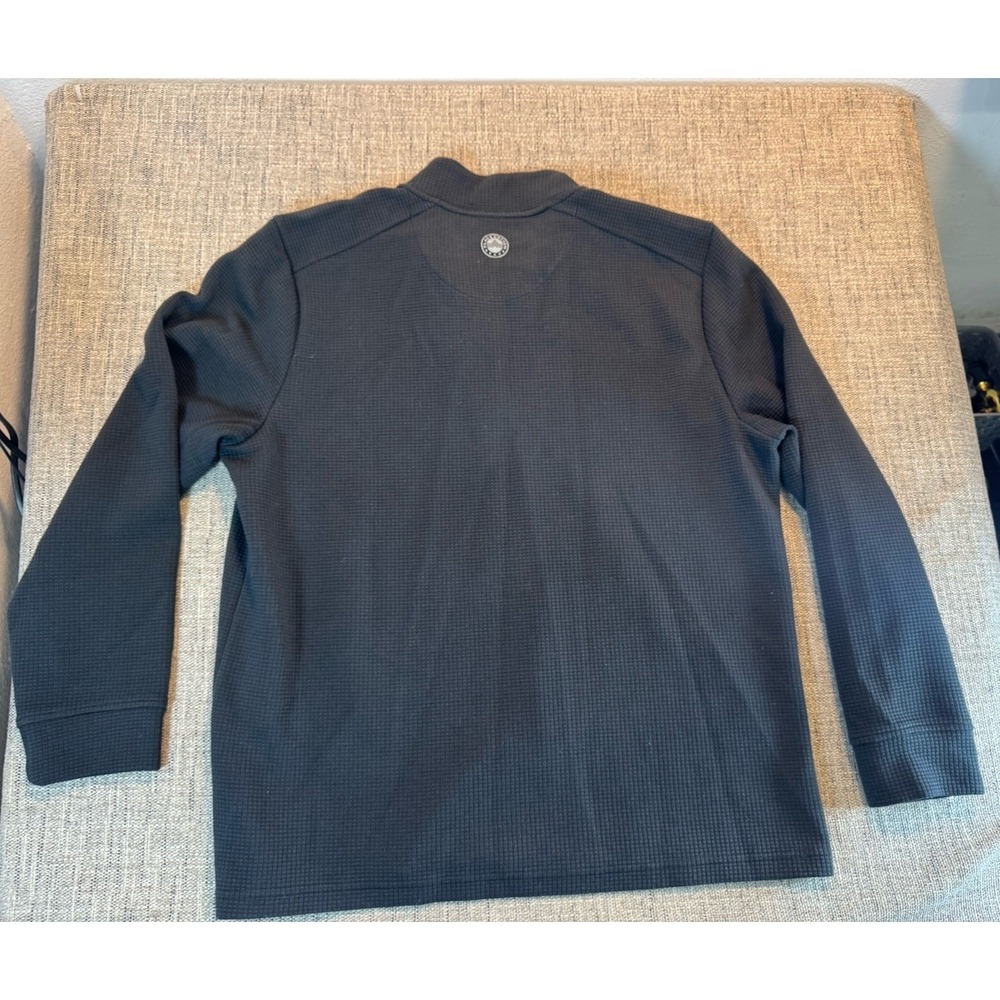 Flag and Anthem 1/4 Zip Pullover Sweatshirt Men's XL Gray blue - Picture 6 of 13